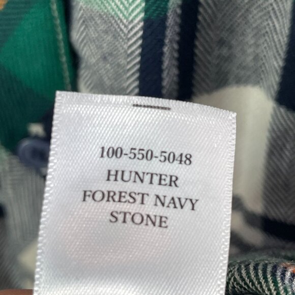 Rails Womens Medium Hunter Forest Navy Stone Plaid Button Up Shirt Long Sleeve - Picture 7 of 12